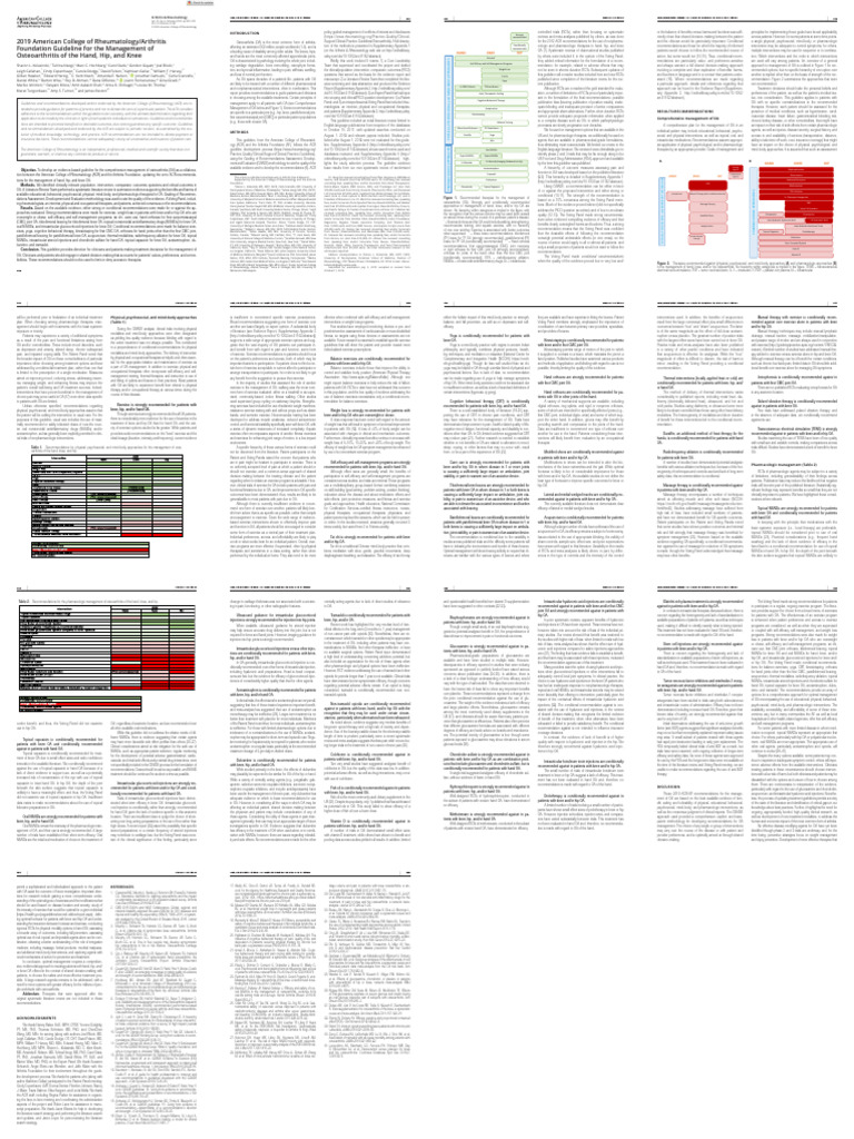 ACR Guidelines for Osteoarthritis Management | PDF | Osteoarthritis ...