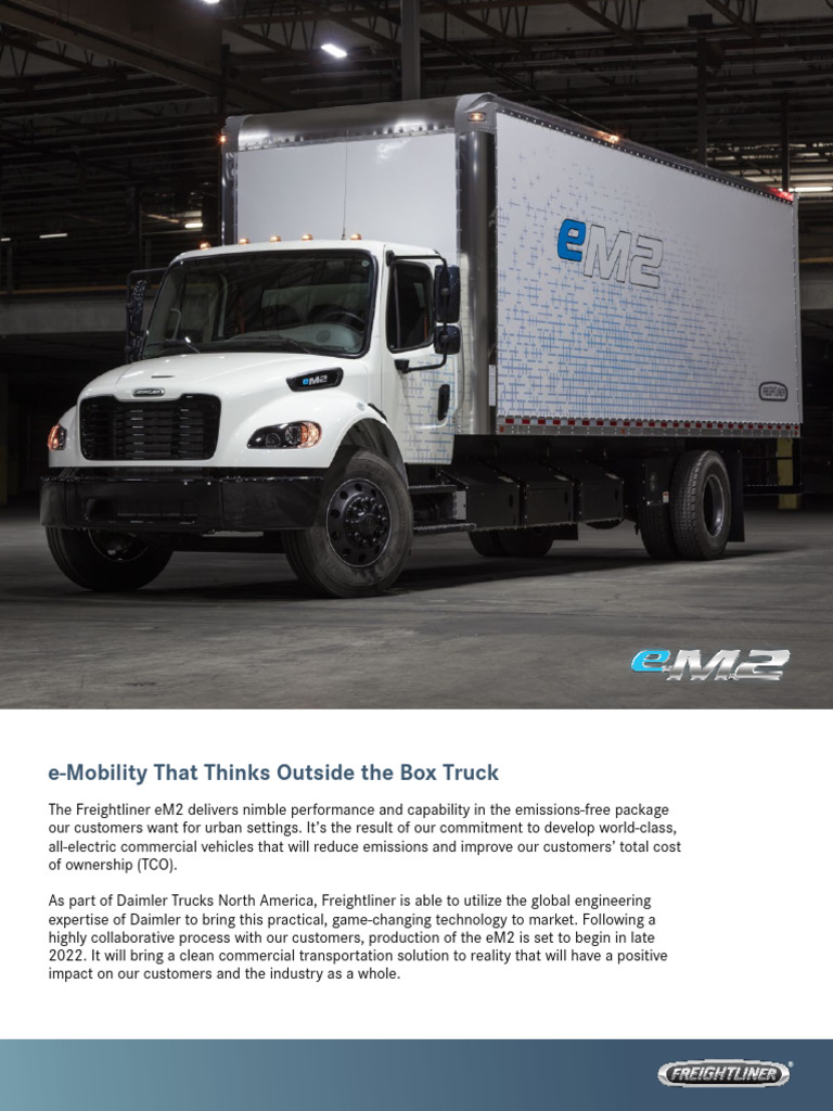 Electric M2 DDCTEC 14842 - EM2 Sell Sheet - 1.1 | PDF | Truck | Transport