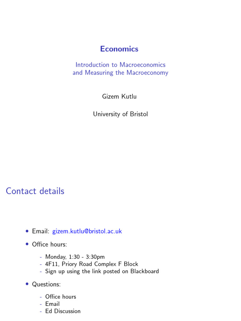 Economics 2025 2026 TB1 Week7 | PDF | Macroeconomics | Gross Domestic ...
