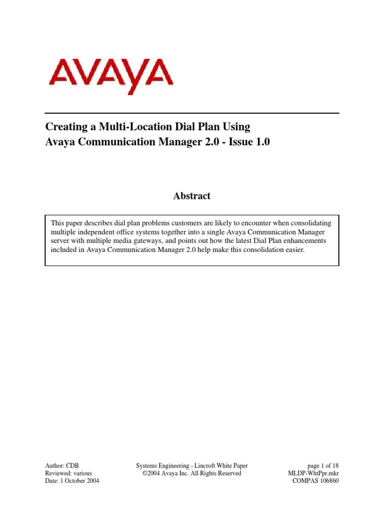 Avaya Dial Plan | PDF | Call Centre | Voicemail