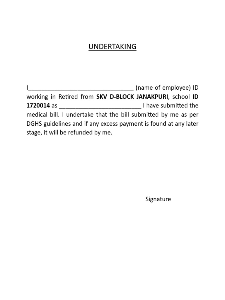 Undertaking | PDF