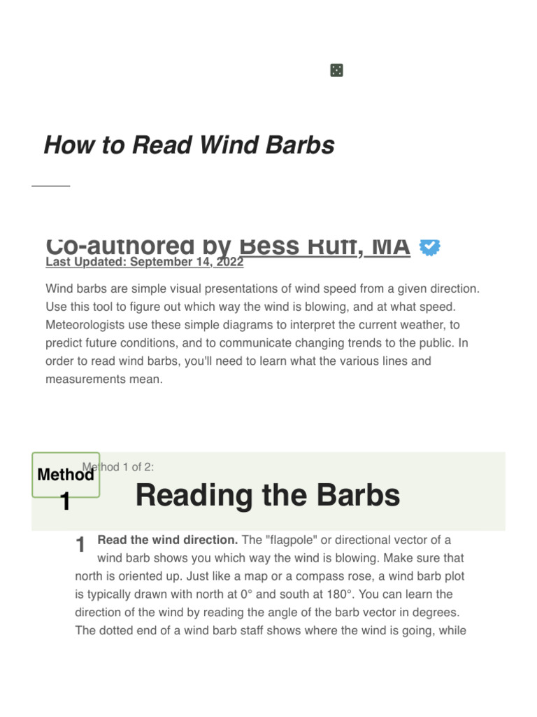 Understanding Wind Barbs and Directions | PDF | Wound | Wind Speed