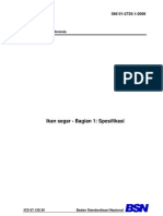 SNI 01-2729.1-2006 Spesifikasi Ikan Segar I