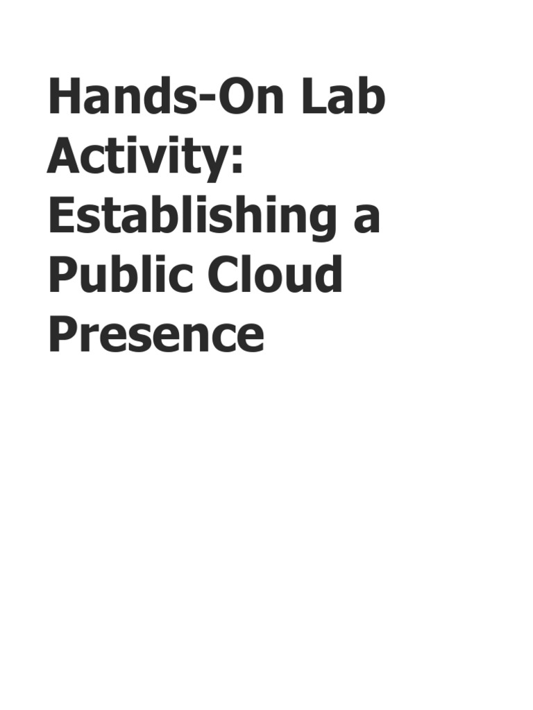 Hands+on+Lab+Activity+ +Free+Tier+Account | PDF