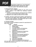 Mechanical Engineering R09 Course Structure and All Four Years Syllabus 2011-12