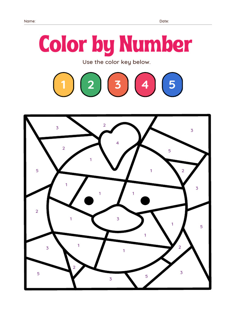 Tracing Numbers Worksheet in Colorful Illustrative Style | PDF