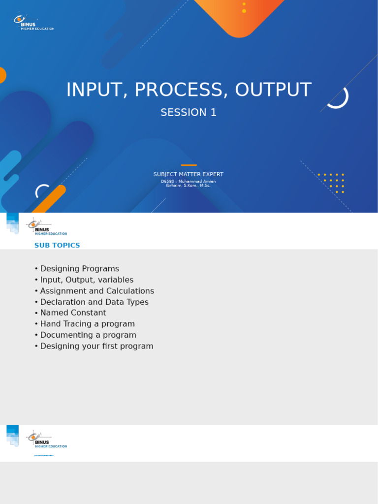 20230720104542_Session 1 - COMP6798001 - Input-Process-Output | PDF ...