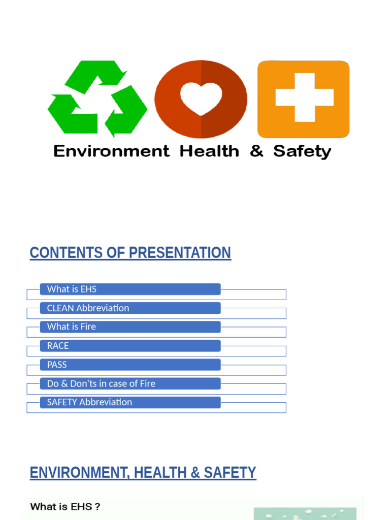 EHS Training Presentation | PDF
