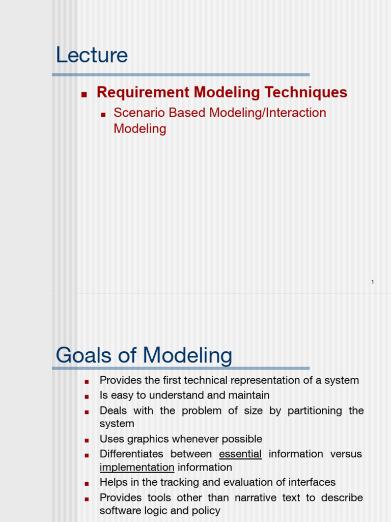 Requirements Modeling Techniques Overview | PDF | Use Case | Unified ...
