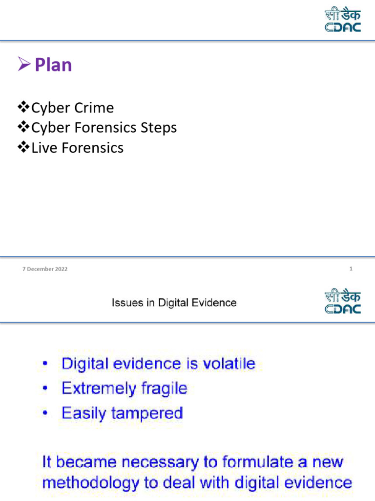 Live Forensics: Tools and Challenges | PDF