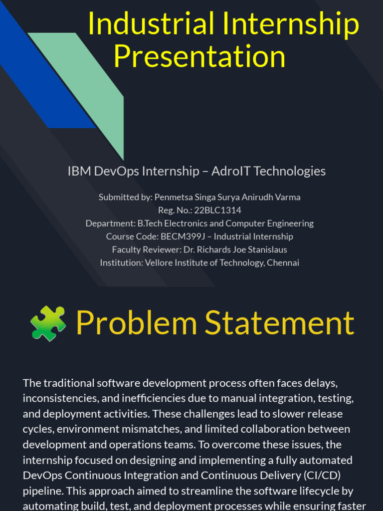 DevOps CI/CD Pipeline Internship Report | PDF | Scrum (Software ...