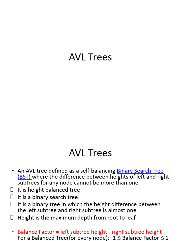 AVL Trees.pptx | PDF | Algorithms And Data Structures
