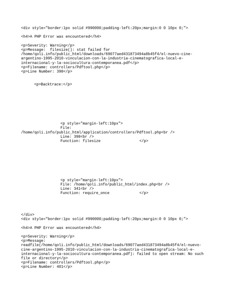 PHP File Access Errors Explained | PDF