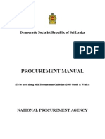 Sri Lanka Procurement Manual