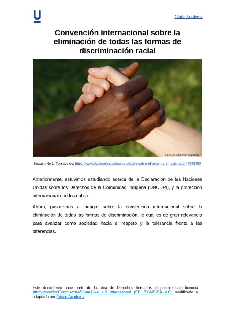 Convención Internacional contra el Racismo | PDF | Discriminación y ...