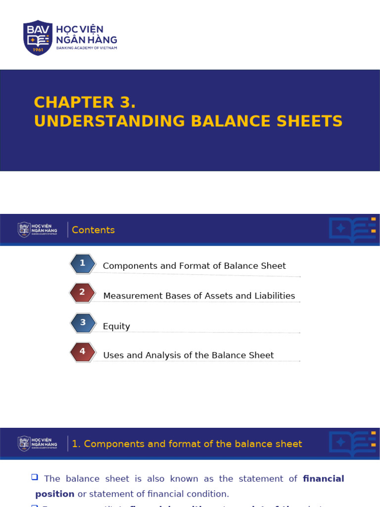Balance Sheet Components Explained | PDF | Balance Sheet | Equity (Finance)