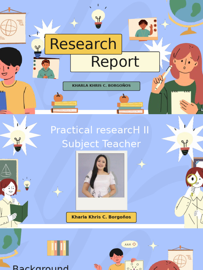 Blue Illustrative Research Report Presentation | PDF