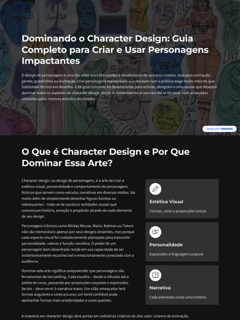 Guia Completo de Character Design | PDF | Narrativa | Desenho