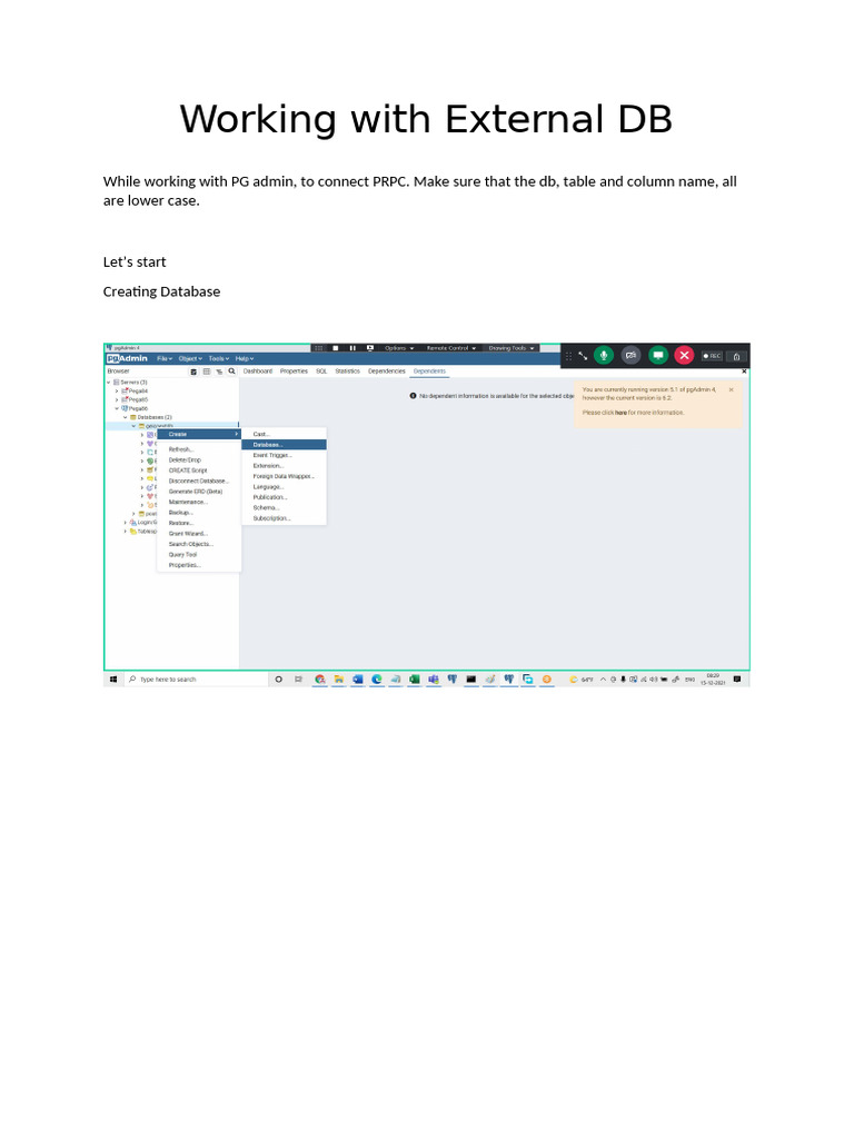 Connecting PRPC to External Database | PDF