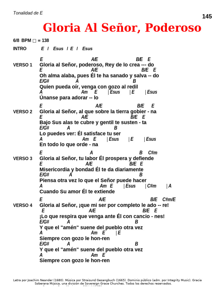Gloria Al Señor, Poderoso | PDF