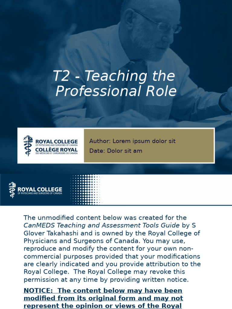 Professional - T2 Lecture or Large Group Presentation - Teaching The ...