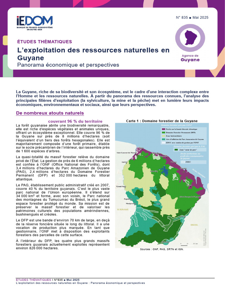 Exploitation des ressources en Guyane | PDF | Forêt | Environnement naturel