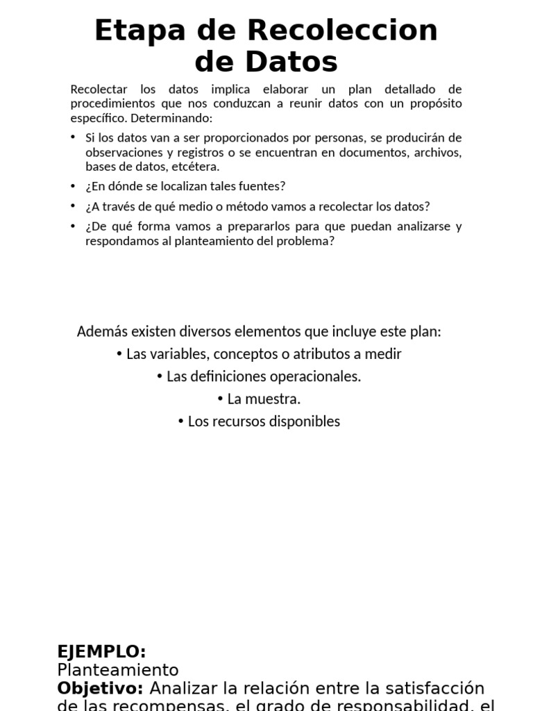 Plan de Recolección de Datos Efectivo | PDF | Datos | Cuestionario