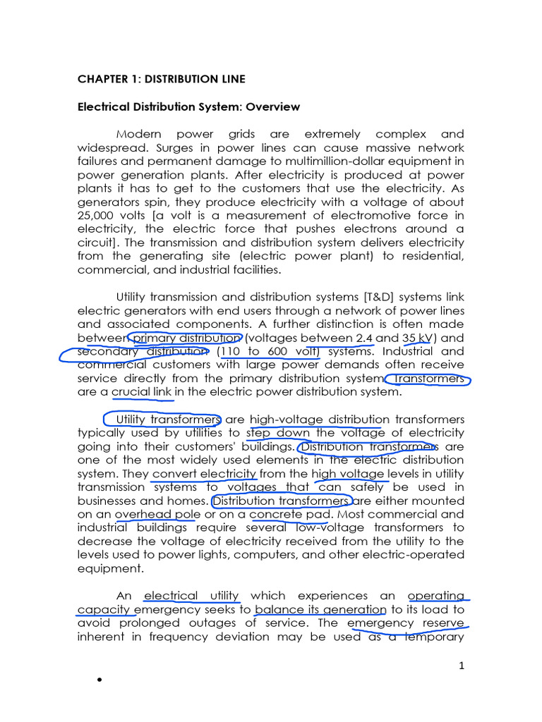Electrical Distribution System Overview | PDF | Electric Power ...