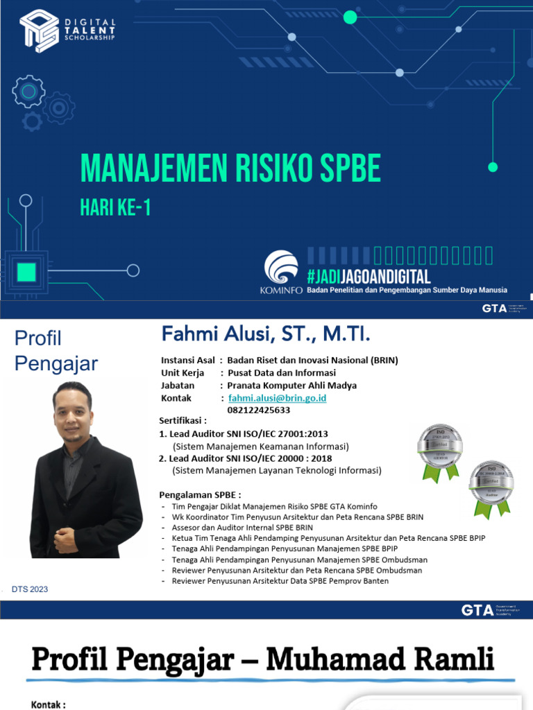 Manajemen Risiko SPBE oleh Fahmi Alusi | PDF