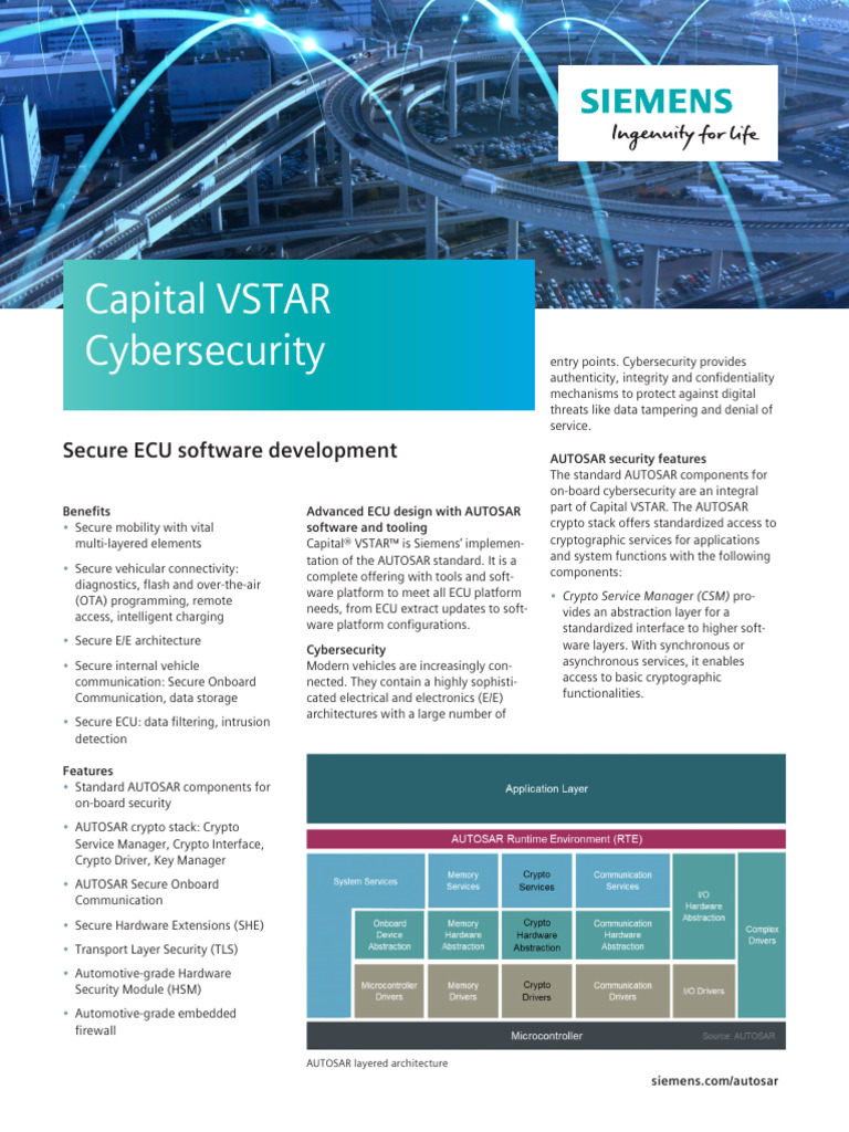 Siemens SW Capital VSTAR Cybersecurity Fact Sheet Tcm27 93842 | PDF |  Cryptography | Security