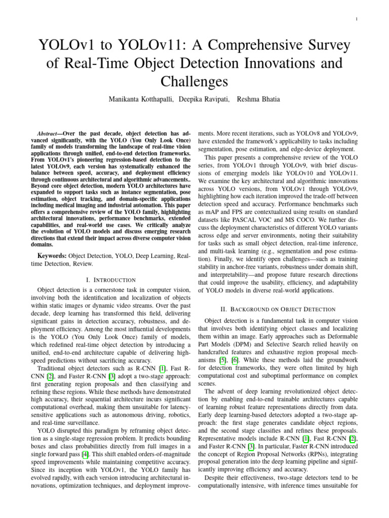 YOLO Models: Evolution in Object Detection | PDF | Deep Learning ...