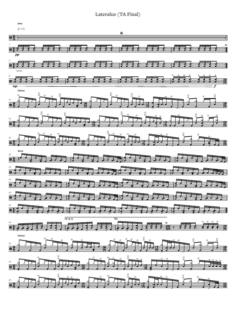 Lateralus Analysis and Breakdown | PDF | Rock Songs | Musical Forms