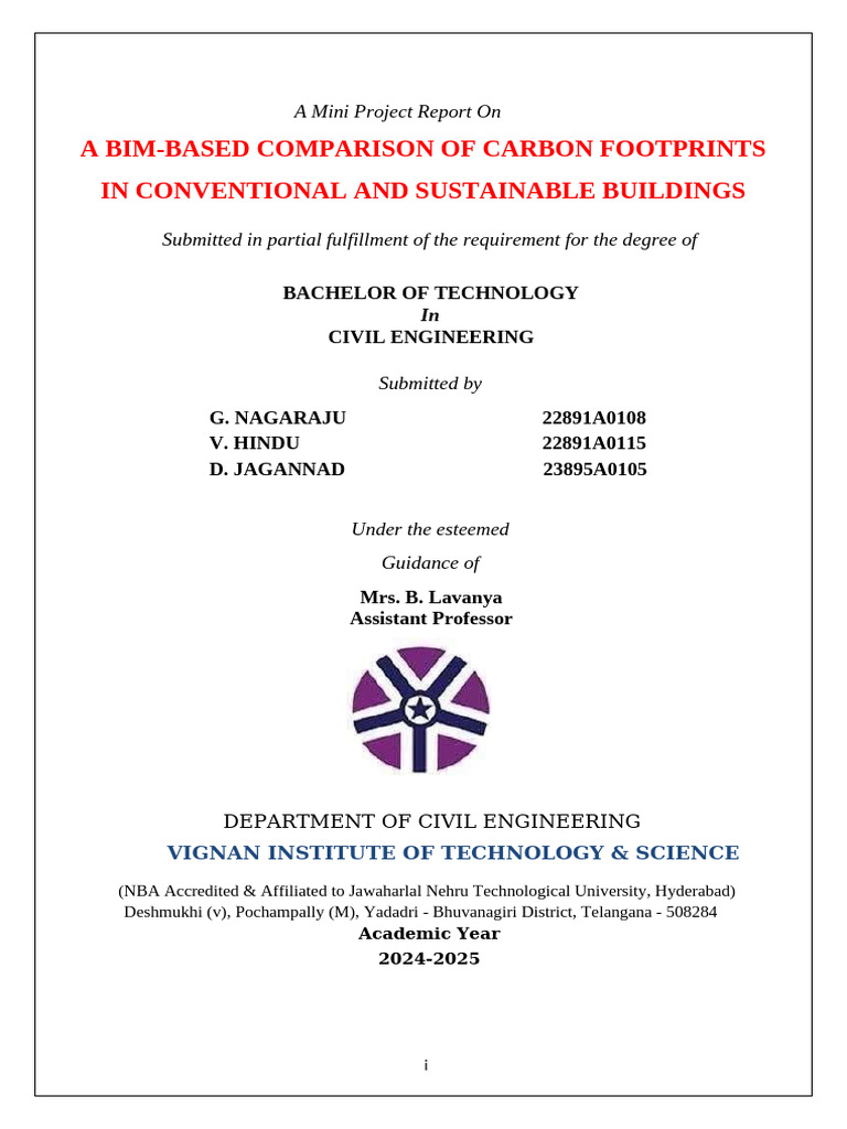 MINI_PROJECT_DOCUMENT[Final] | PDF | Green Building | Building Insulation