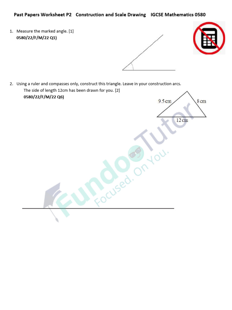 IGCSE Mathematics: Triangle Constructions | PDF | Elementary Geometry