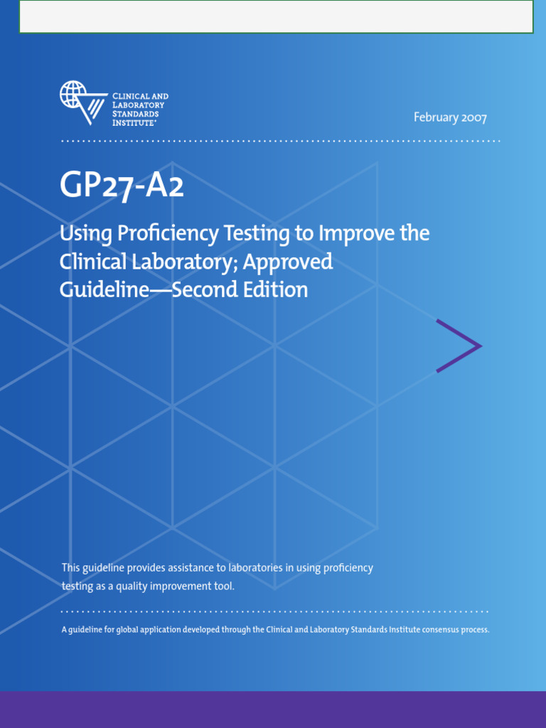 Proficiency Testing in Clinical Labs Guide | PDF | Quantitative ...
