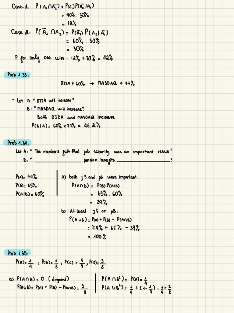 Note For Exercises 2 | PDF