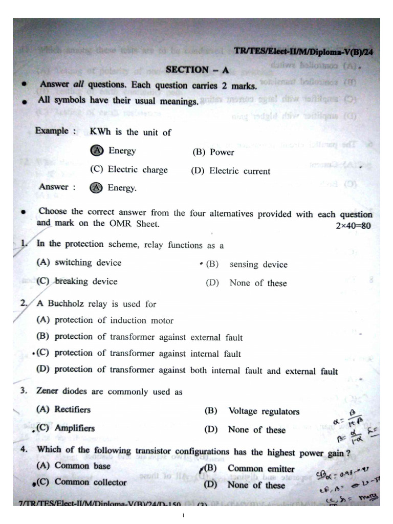 Engineering Paper 2 Diploma | PDF