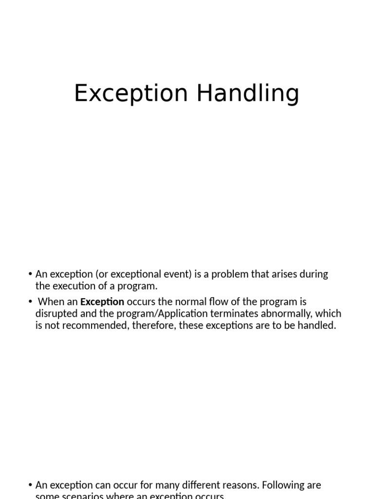 Java Exception Handling Explained | PDF | Computing | Software Development