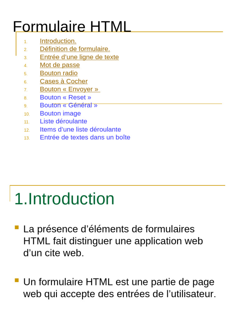 Guide complet sur les formulaires HTML | PDF | Internet | Internet et Web