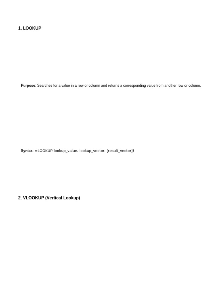 Excel Lookup Functions Explained | PDF