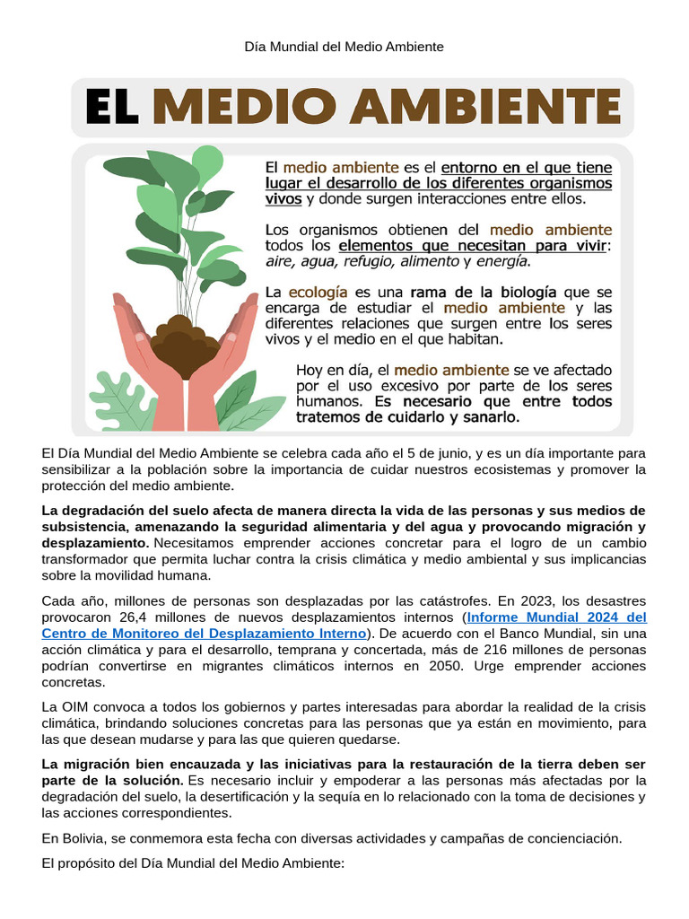 Día Mundial del Medio Ambiente 2023 | PDF | Residuos | Entorno natural