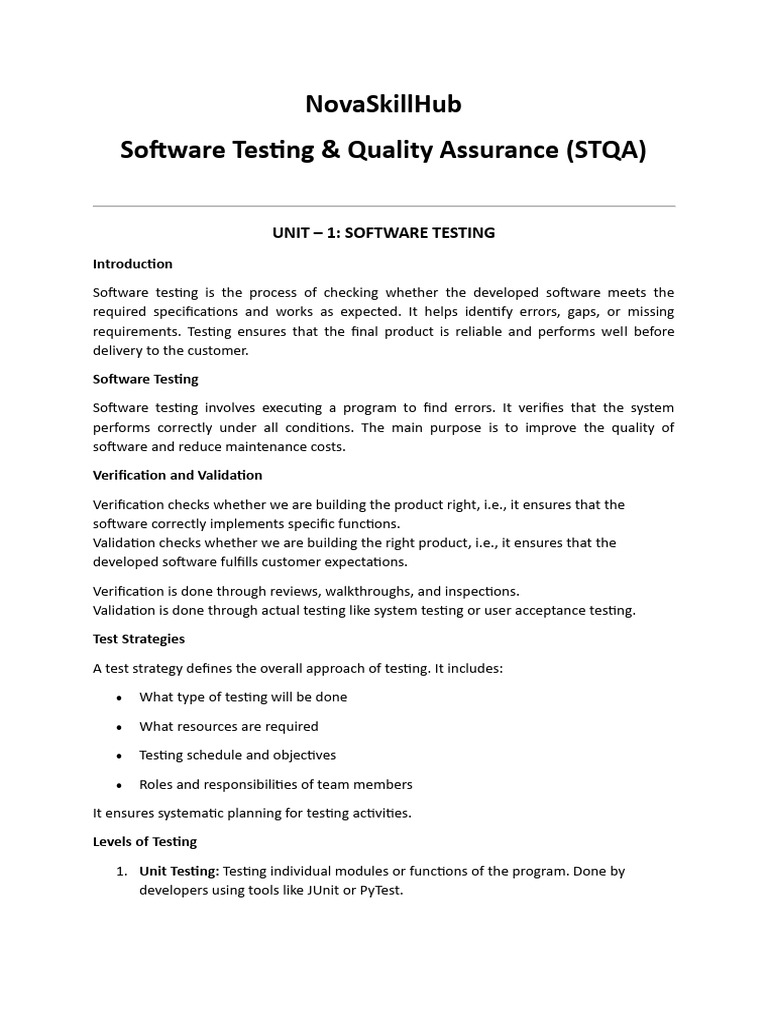 STQA Viva Questions & Answers Guide | PDF | Software Testing ...