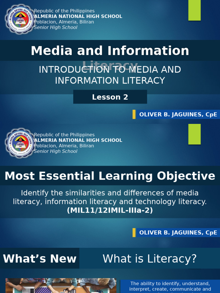 Media and Information Literacy Overview | PDF | Information Literacy ...