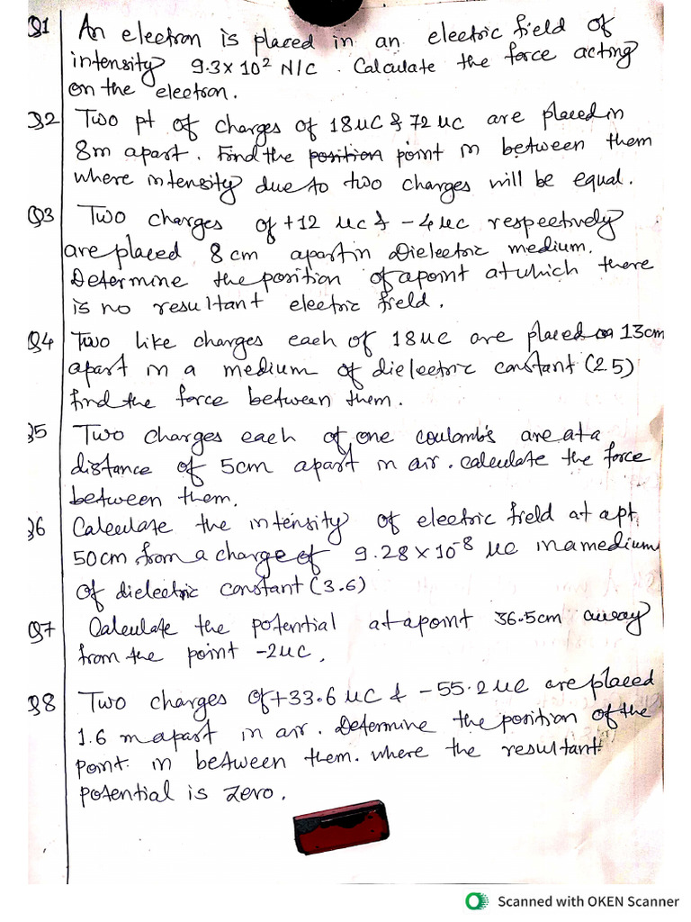 Numerical Questions | PDF