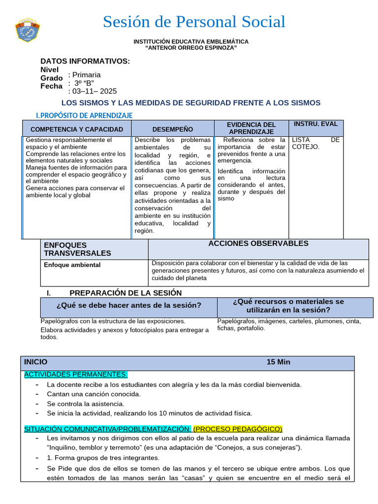 Los Sismos y Las Medidas de Seguridad Frente A Los Sismos | PDF ...