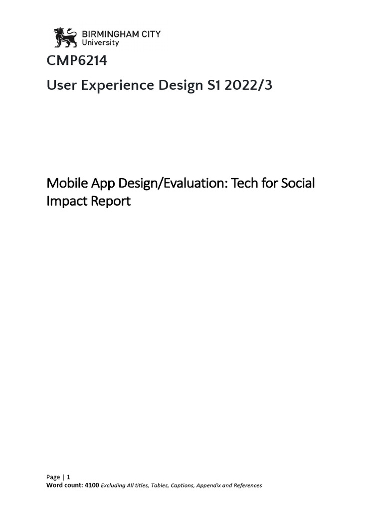 Mobile App Design for Social Impact | PDF | Usability | Mobile App