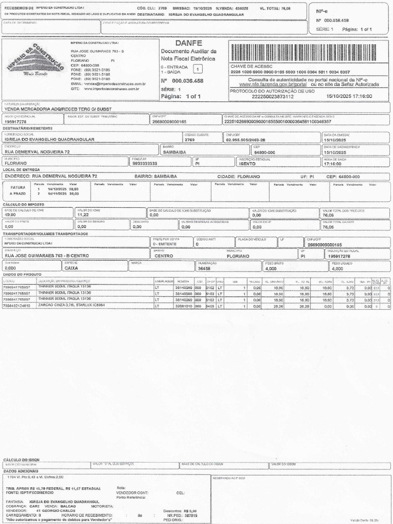 Nota Fiscal | PDF