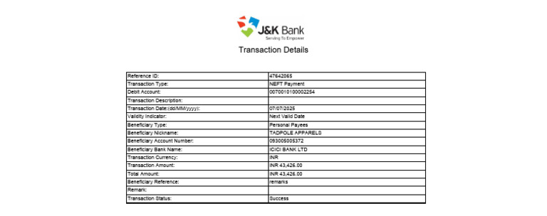 Transaction Details | PDF