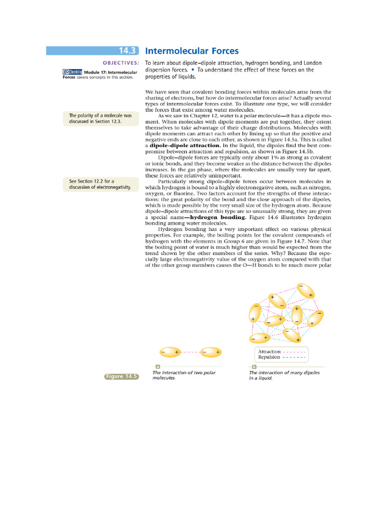 Inter Molecular Forces | PDF
