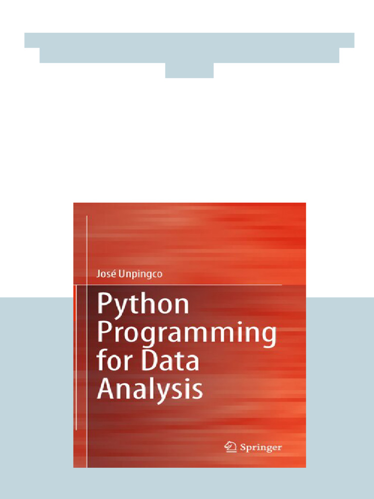 (Ebook) Python Programming for Data Analysis by José Unpingco ISBN ...